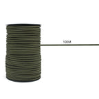 100m 9 Core 550 Umbrella Rope Outdoor Camp Rescue Bundle Tent Rope Mountain Rope, 100m Green, 100m Khaki, 100m Brown, 100m Desert, 100m Orange, 100m Black
