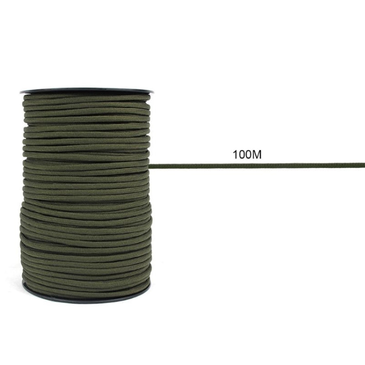 100m 9 Core 550 Umbrella Rope Outdoor Camp Rescue Bundle Tent Rope Mountain Rope, 100m Green, 100m Khaki, 100m Brown, 100m Desert, 100m Orange, 100m Black