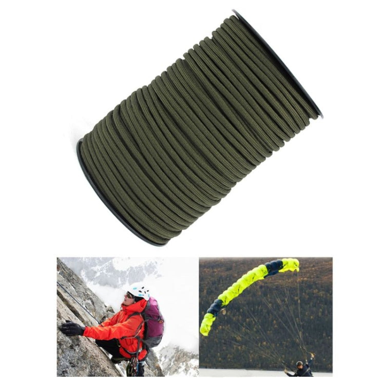 100m 9 Core 550 Umbrella Rope Outdoor Camp Rescue Bundle Tent Rope Mountain Rope, 100m Green, 100m Khaki, 100m Brown, 100m Desert, 100m Orange, 100m Black
