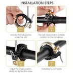 WEST BIKING Bicycle Retro Copper Bell Riding Crisp & Loud Bell, WEST BIKING Copper Bell(Gold)