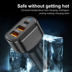 PD+2.4A Dual USB Car Charger, Style: 3 Ports (Black), 2 Ports (Black), 2 Ports (White), 3 Ports (Black), 3 Ports (White)