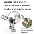 HIKEMAN Enlarged Aperture Outdoor Camping Canopy Pole Holder, Style:, Stainless Steel (Silver), Adjustment (Black)