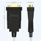 DTECH DT-5002F 1m USB To RS232 Serial Line DB9 Needle COM Port, 1m