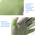 Ice Silk Half Finger Fishing Gloves Sunscreen  Riding Gloves, Mens Free Size, Womens Free Size