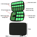 Multifunctional Portable Mobile Phone Digital Accessories U Disk Storage Bag, Blue, Black, Green, Grey, Navy, Orange, Rose Red, Royal Blue, Peacock Green, Yellow, Purple, Pink