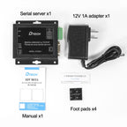 DTECH IOT9031 RS232/485/422 To TCP 3 In 1 Serial Server, CN Plug, IOT9031 RS232/485/422 To TCP