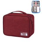 Multifunctional Cationic Digital U Disk Data Cable Storage Bag, a15 Wine Red, a15 Navy, a15 Blue, a15 Purple, a15 Black, a15 Grey