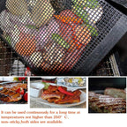 Vc005 BBQ Non-Stick Mesh Grilling Bag, Size:, Black (24 x 14cm), Black (22 x 27cm), Black (30 x 27cm), Black (40 x 30cm)