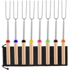 1124-7 Retractable Wooden Stick Marshmallow BBQ Fork, Spsc: Drawstring Bag, Drawstring Bag, Zipper Bag