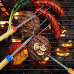 1124-7 Retractable Wooden Stick Marshmallow BBQ Fork, Spsc: Drawstring Bag, Drawstring Bag, Zipper Bag
