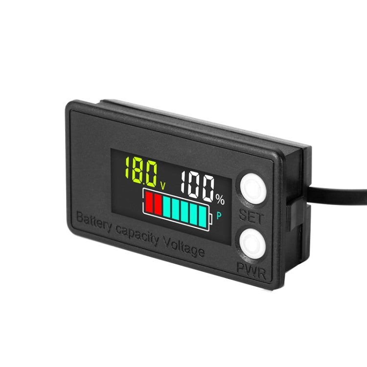 SUPNOVA LCD Color Screen DC Voltmeter Lithium Storage Battery Meter, Style:, Ordinary Type, Alarm + Temperature Type, Waterproof Type