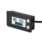 Waterproof LCD Two-wire Lead-acid Lithium Battery Digital Display Voltage Meter, 8-100V (White), 8-100V (Blue), 8-72V (White), 8-72V (Blue)