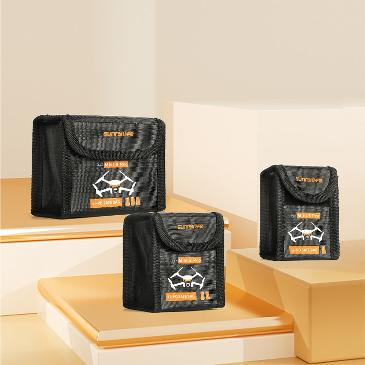 Sunnylife  Battery Explosion-proof Bag Storage Bag for DJI Mini 3 Pro,Size:, Can Hold 1 Battery, Can Hold 2 Batteries, Can Hold 3 Batteries