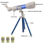 Children High-definition Multiple Astronomical Telescope Science Teaching Aids, A Model Red, A Model Blue, B Model Red, B Model Blue