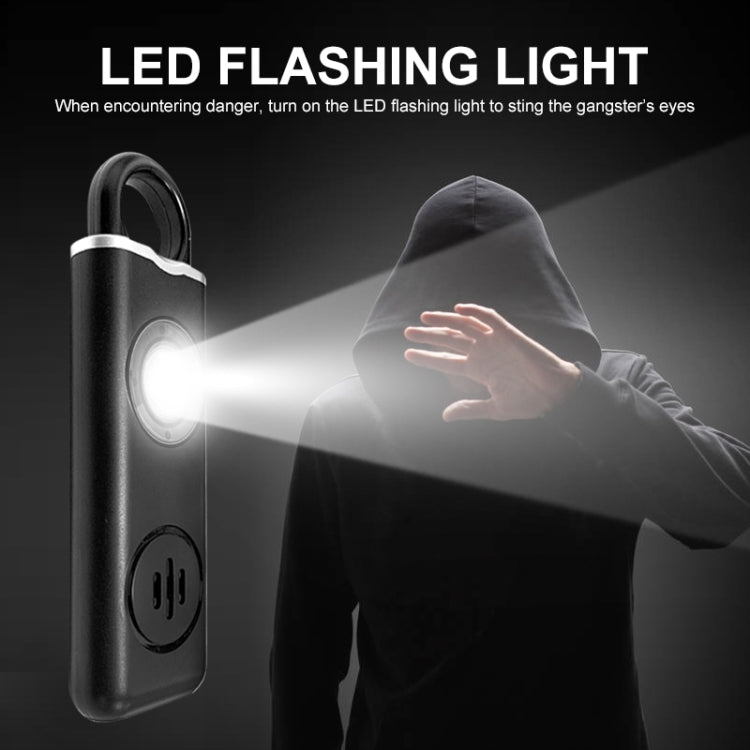 Anti-wolf Alarm Rechargeable Female Student Self-defense Keychain, Rechargeable Black, Rechargeable White
