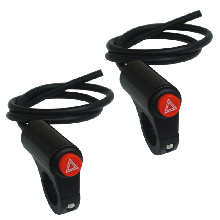2PCS KG-037E Motorcycle Double Flash Warning Switch Retrofit Accessories, Double Flash Warning