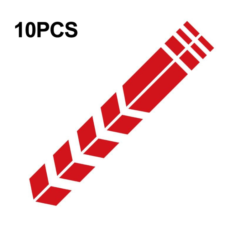 10 PCS Car Stripe Reflective Sticker Motorcycle Fender Arrow Stickers, 10 PCS Silver, 10 PCS Red, 10 PCS Blue, 10 PCS Yellow, 10 PCS Green, 10 PCS range, 10 PCS Black