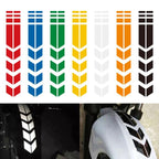 10 PCS Car Stripe Reflective Sticker Motorcycle Fender Arrow Stickers, 10 PCS Silver, 10 PCS Red, 10 PCS Blue, 10 PCS Yellow, 10 PCS Green, 10 PCS range, 10 PCS Black