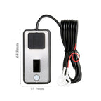 Digital Display Dual USB Universal Waterproof Motorcycle Mobile Phone Charger, 2.4A 12-24V