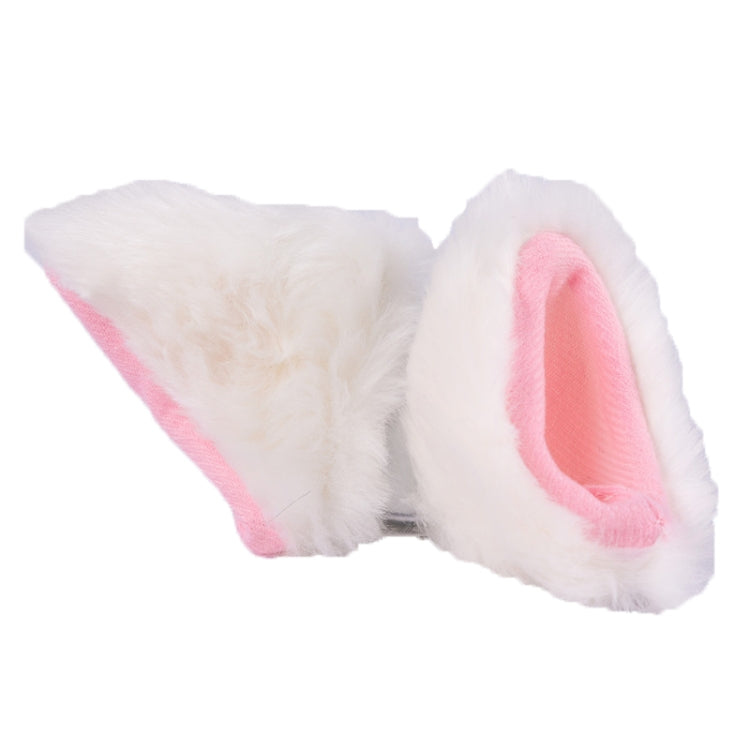 4PCS Motorcycle Plush Ear Helmet Decoration, White, Pink, Light Gray, Black, Red, Rose Red