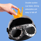 2PCS Motorcycle Crown Sucker Helmet Decoration, Yellow, Light Pink, Gray, Blue, Peach Red