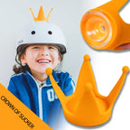 2PCS Motorcycle Crown Sucker Helmet Decoration, Yellow, Light Pink, Gray, Blue, Peach Red