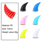 2PCS Motorcycle Horn Sucker Helmet Decoration, Red, Black, Pink, Light Blue, Blue, White, Green
