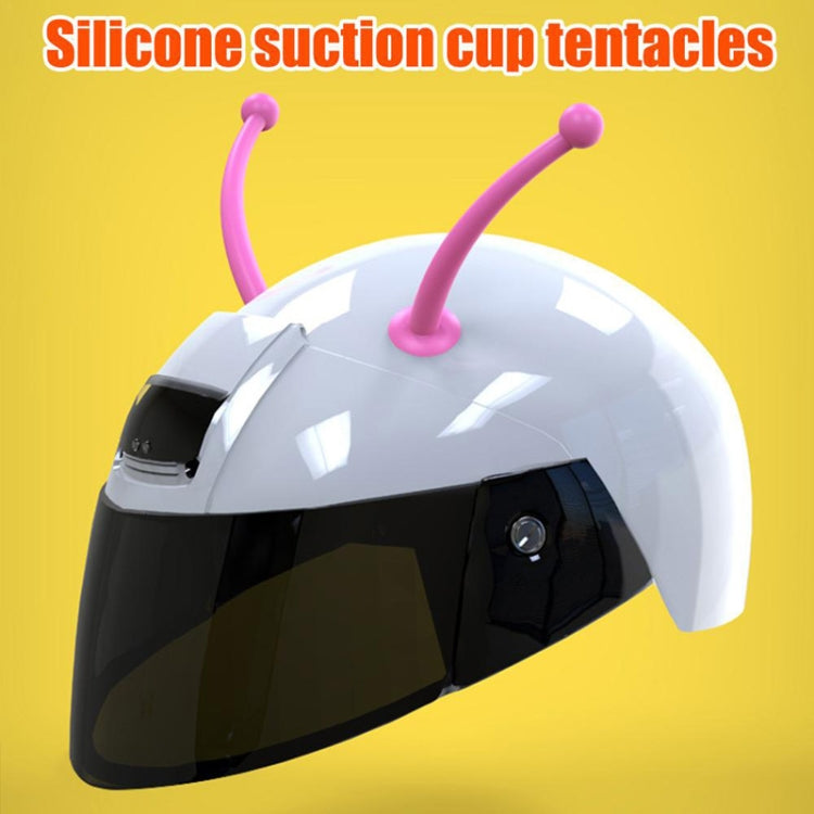 4PCS Motorcycle Helmet Soft Silicone Tentacle Sucker Decoration, Yellow, Black, Red, Peach Red, Light Pink, Blue