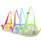 Dinosaur Children Beach Playing Sand Shell Storage Bag, Dinosaur Storage Bag(Blue), Dinosaur Storage Bag(Green), Dinosaur Storage Bag(Yellow), Dinosaur Storage Bag(Red), Dinosaur Storage Bag(Purple)