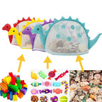 Dinosaur Children Beach Playing Sand Shell Storage Bag, Dinosaur Storage Bag(Blue), Dinosaur Storage Bag(Green), Dinosaur Storage Bag(Yellow), Dinosaur Storage Bag(Red), Dinosaur Storage Bag(Purple)
