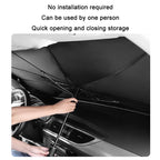 Car Windshield Telescopic Folding Thermal Insulation Parasol, Large, Large+2 PCS Side Sun Block, Large+4 PCS Side Sun Block, Small, Open Style Large, Open Style Small, Silver Coated Large, Silver Coated Small