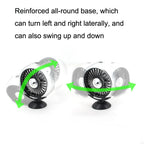 F102 Vehicle Dashboard Multi-function USB Colorful Lights Fan, Black, Silver