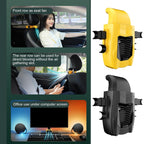 F415 Car Multifunctional Seat Back USB Fan, Black, Yellow