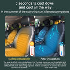 F415 Car Multifunctional Seat Back USB Fan, Black, Yellow