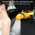 F415 Car Multifunctional Seat Back USB Fan, Black, Yellow