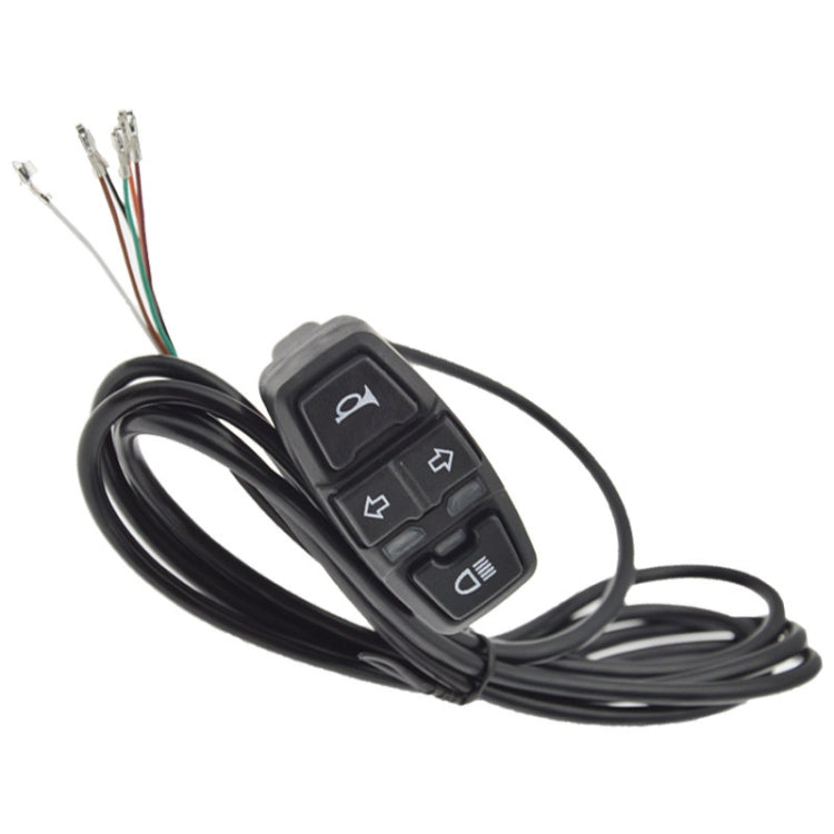 3 In 1 Switch Mountain Car Skateboard Horn Headlights Turn Switch, 36V, 48V