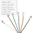 3 In 1 Switch Mountain Car Skateboard Horn Headlights Turn Switch, 36V, 48V