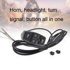 3 In 1 Switch Mountain Car Skateboard Horn Headlights Turn Switch, 36V, 48V