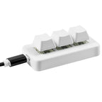 MK321 3 Keys Custom Keys Game Office PS Clip Macro Programming Keypad, Cable Length: 1.5m, White, Black