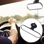 CZC-220 Car Strong Suction Cup Big Vision Flat Rearview Mirror