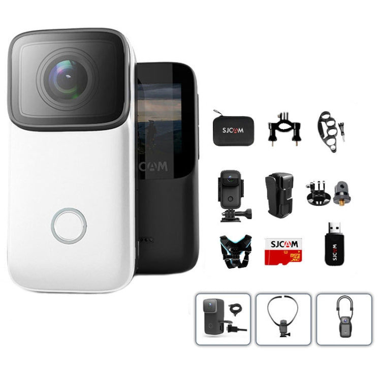 C200 4K Face Recognition WIFI Anti-Shake Outdoor Cycling Waterproof Sports Camera, ((White Set), (Black Set)