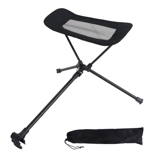 Collapsible Footstool For Camping Foot Recliner Foot Rest, Gray, Black