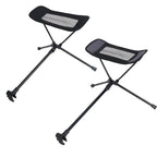 Collapsible Footstool For Camping Foot Recliner Foot Rest, Gray, Black