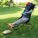 Collapsible Footstool For Camping Foot Recliner Foot Rest, Gray, Black