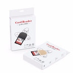 R015 USB2.0 & Micro USB+8Pin+Type-C 4 In 1 Card Reader Supports SD/TF Card, R015 Black, R015 Rose Gold