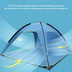 3 Sides Ventilated Spacious Outdoor Big Tent Sunscreen Rainproof Tent,Style:, Detachable Base Fabric, Ordinary