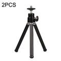2PCS Projector Phone Stand Desktop Portable Telescopic Mini Metal Tripod, Style:, 2 Sections (Black), 2 Sections (Silver), 3 Sections (Black), 3 Sections (Silver)