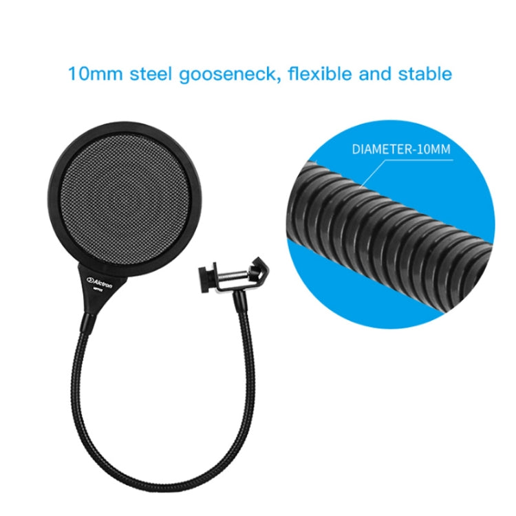 Alctron MPF02 Microphone Pop Filter for Studio Recording Anti-Noise With 450mm Steel Gooseneck