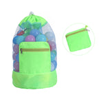 Double Shoulder Mesh Backpack Toy Storage Beach Bag For Children, Storage Beach Bag(Green), Storage Beach Bag(Blue), Storage Beach Bag(Rose Red)