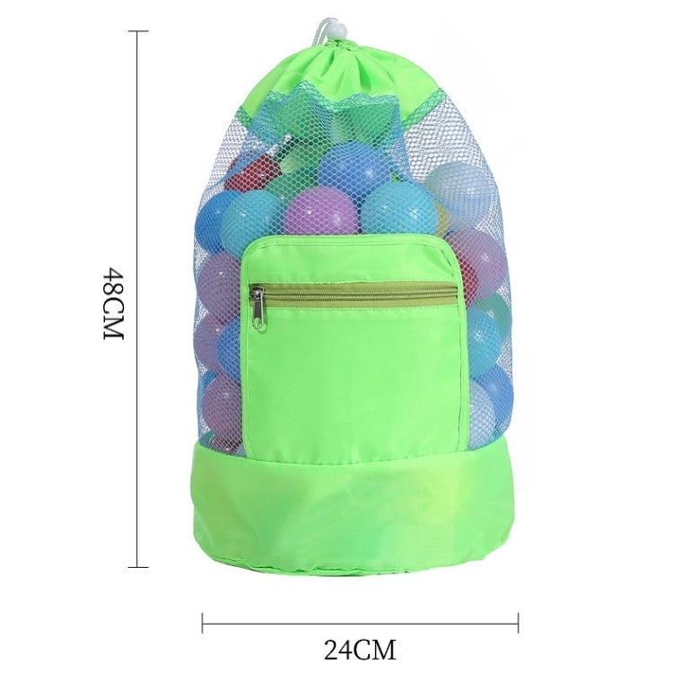 Double Shoulder Mesh Backpack Toy Storage Beach Bag For Children, Storage Beach Bag(Green), Storage Beach Bag(Blue), Storage Beach Bag(Rose Red)